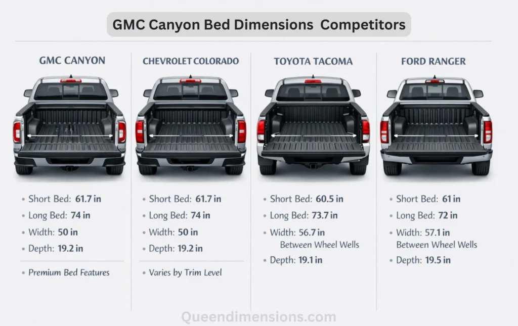 gmc-canyon-bed-dimensions-competitors