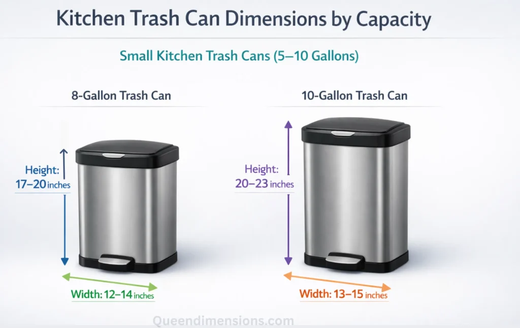 small-kitchen-trash-cans-dimensions